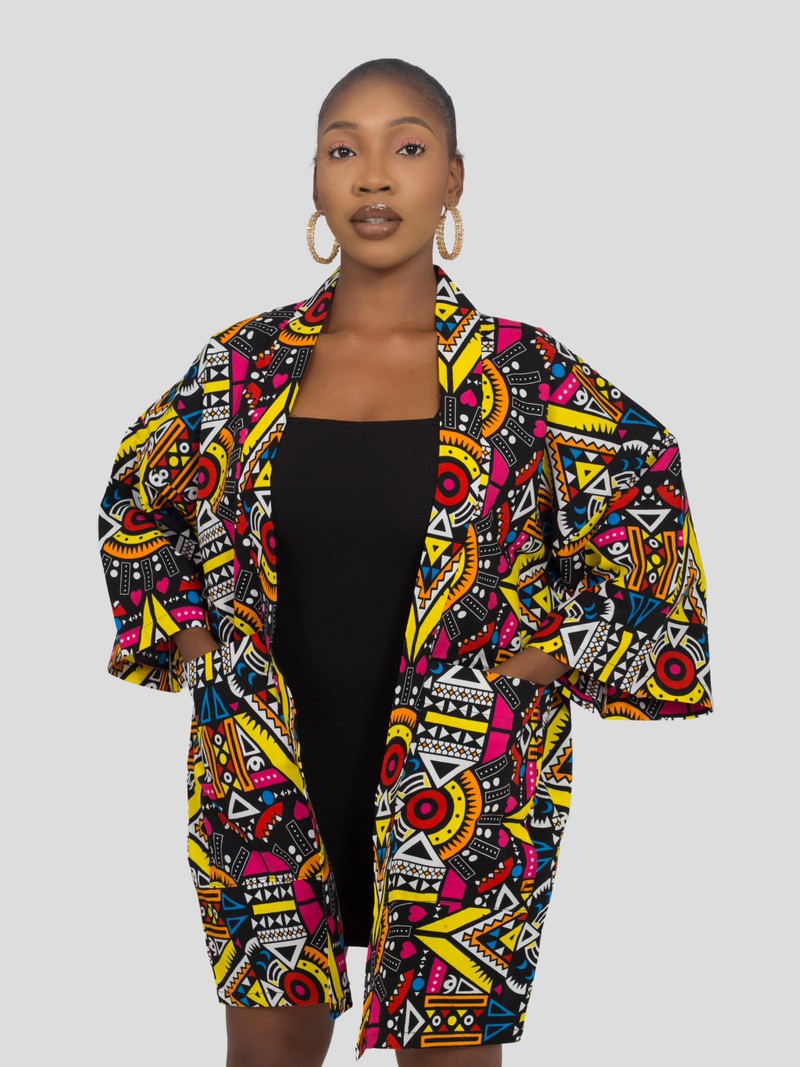 Ankara jacket Ankara kimono dress African kimono robe Robe de chambre  Maternity Robe