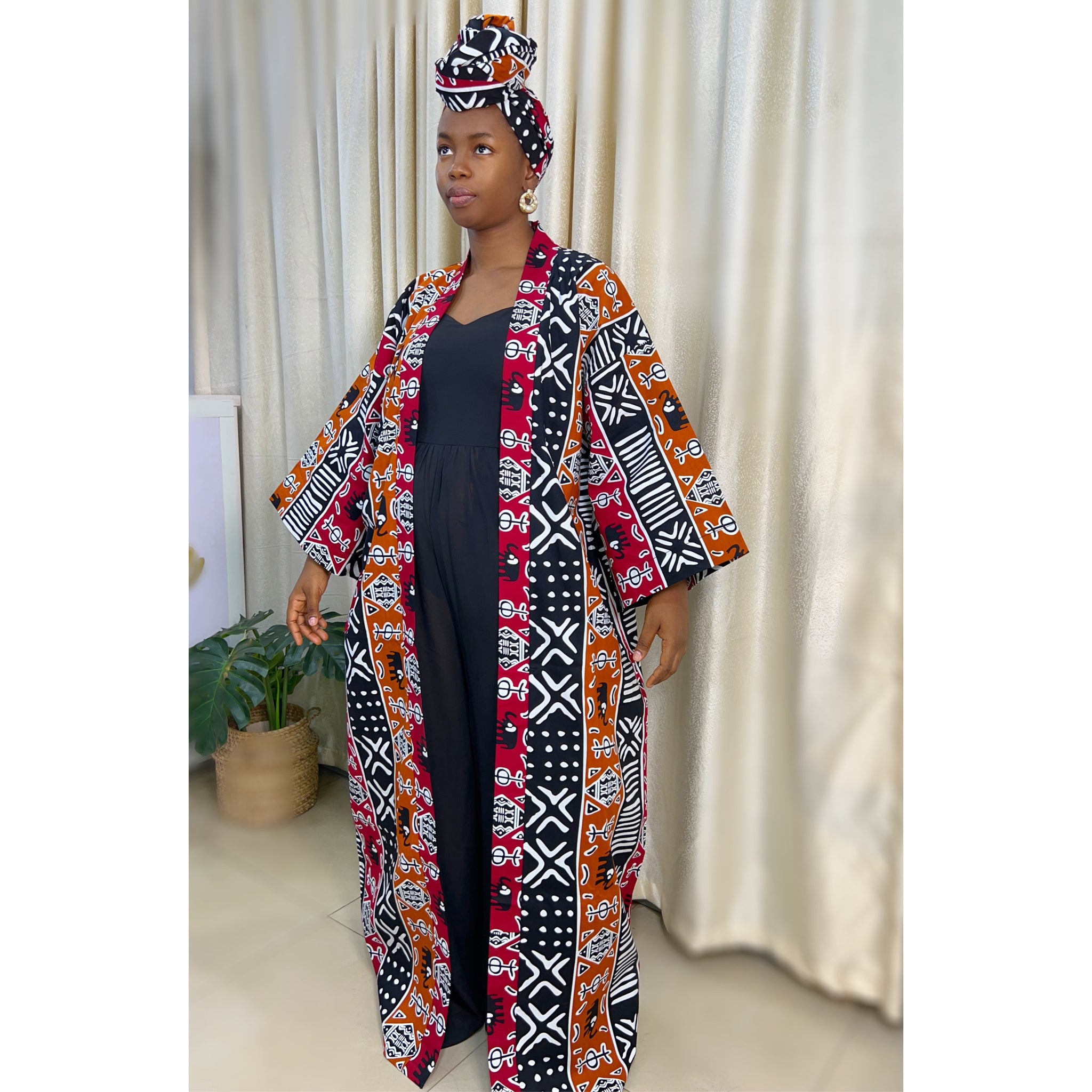 kimono jacket head-wrap african clothing for women – Sincere