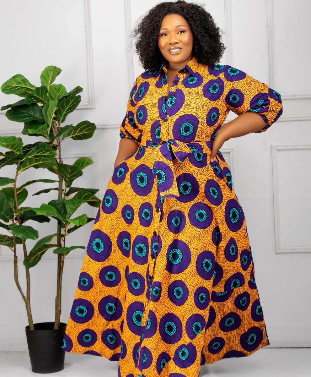 Ankara wrap maxi dress, wrap dress, print dress, gathered dress ...